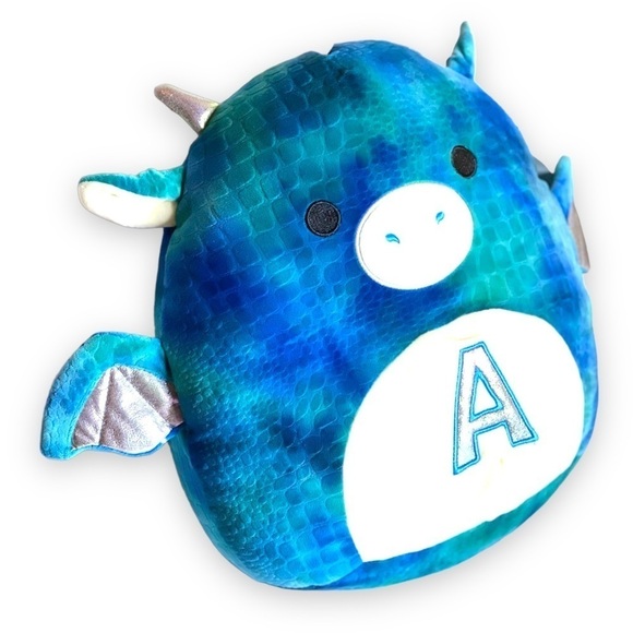 NOS Squishmallow Dominic the Dragon With Tag Large Letter A  13”x11” Retired - Picture 3 of 9